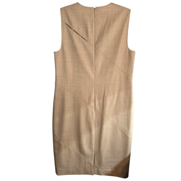 Worthington 10 Cream Women's  Fine Wool Sleeveless  Dress Miss Size Medium M - Picture 6 of 7